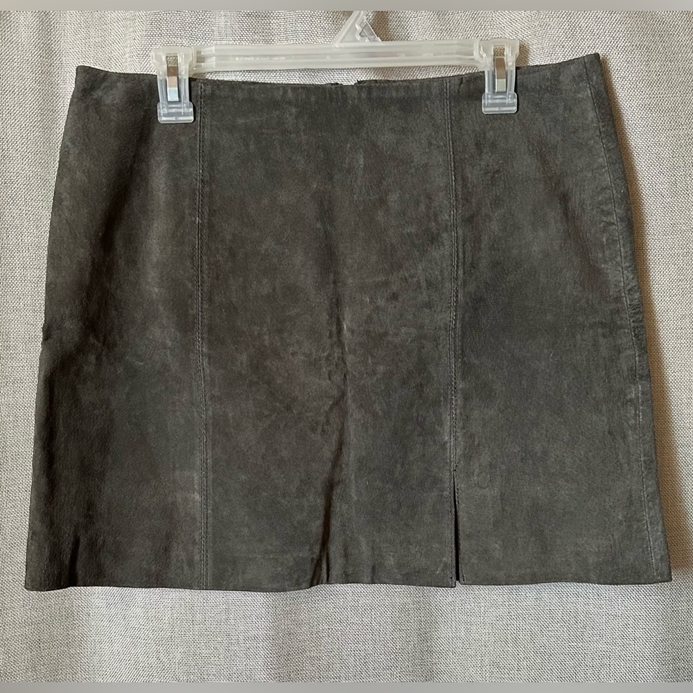 Blank NYC•leather/suede skirt•women’s waist size 31•brown/gray/taupe•lined•mini